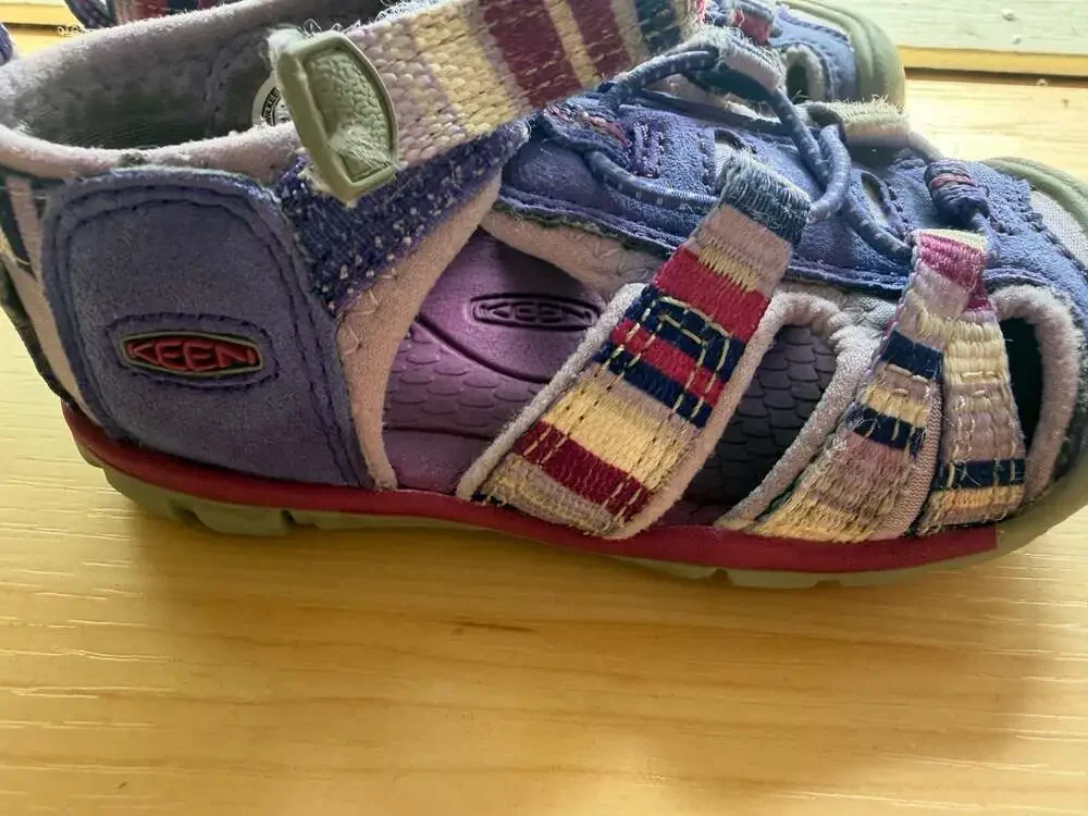 Keen Seacamp II CNX Toddler Girls Water Sandals Purple Striped